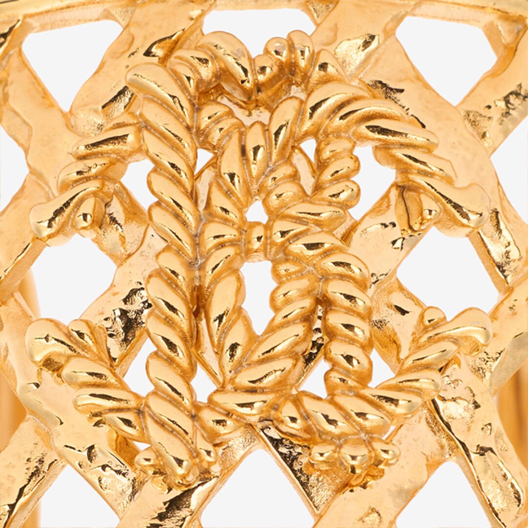 RC RC Monogram Cuff Bracelet Gold UWG005-AM001