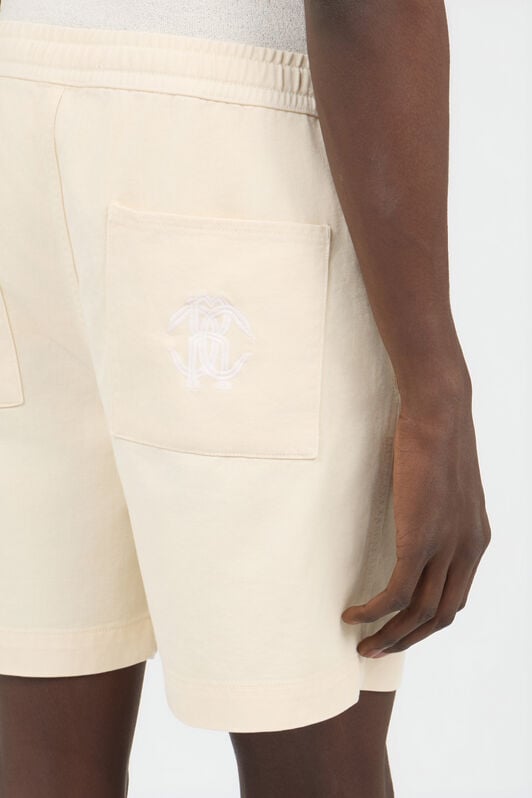 RC Short En Coton Crème Avec Ceinture WHITE SOT20C-FA017