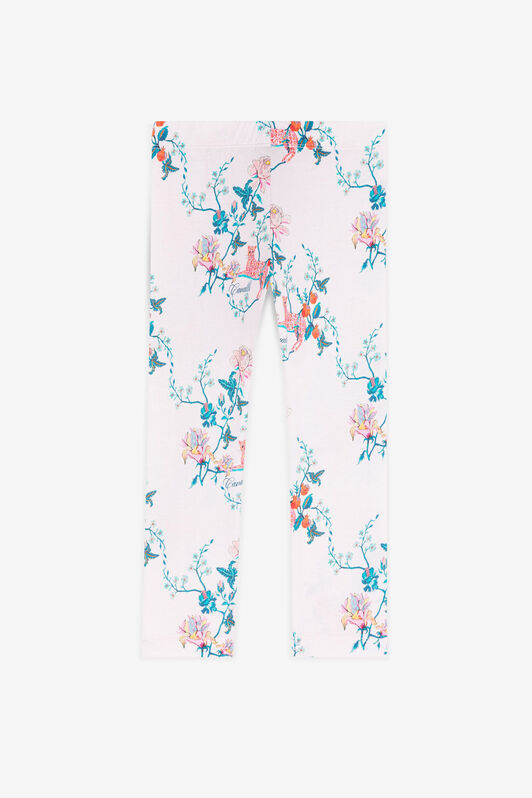 JU Floral-Print Cotton Leggings Pink RJT237-5OG85