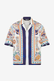 JC Tropical Garden Print Shirt OFF WHITE WFM008-WF156