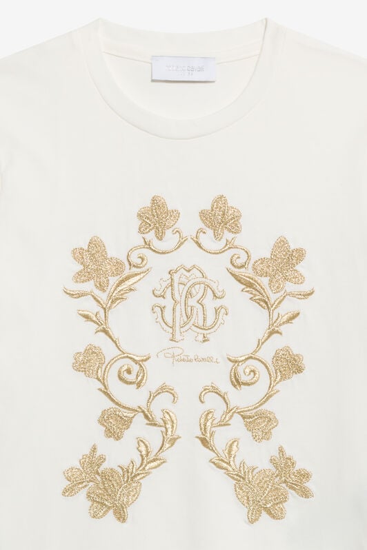 JU T-shirt Blanc En Coton MILKY WHITE TJT66V-JD001