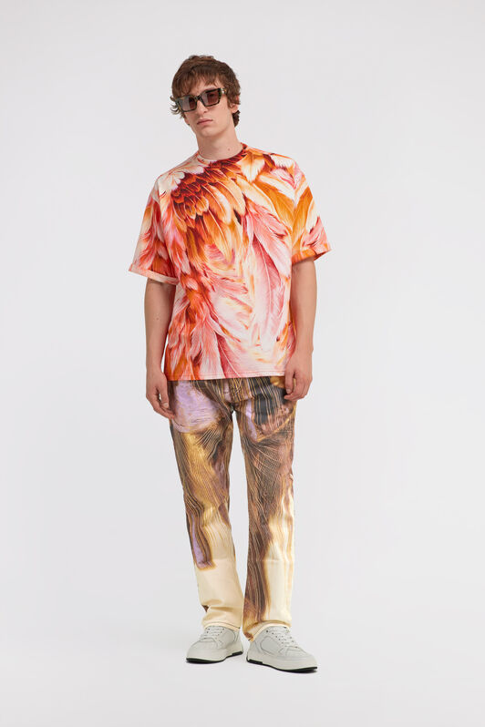 RC T-shirt con stampa Plumange Arancione SMT62A-3PL71