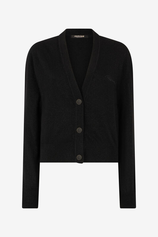 RC Cardigan With Logo Black UKM901-MI017