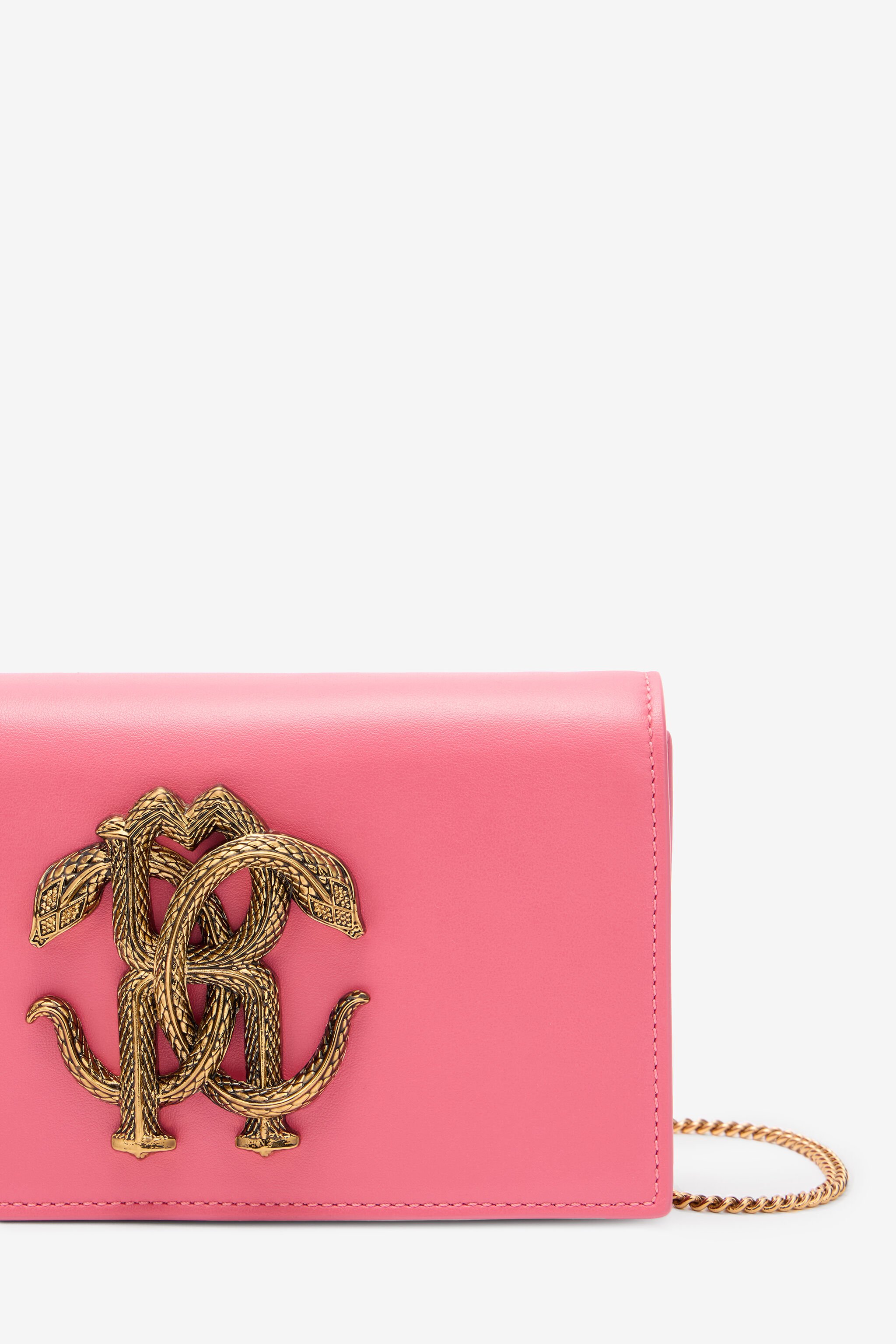 RC Shoulder bag with Monogram Mirror Snake Fuchsia SKB112-PZ172
