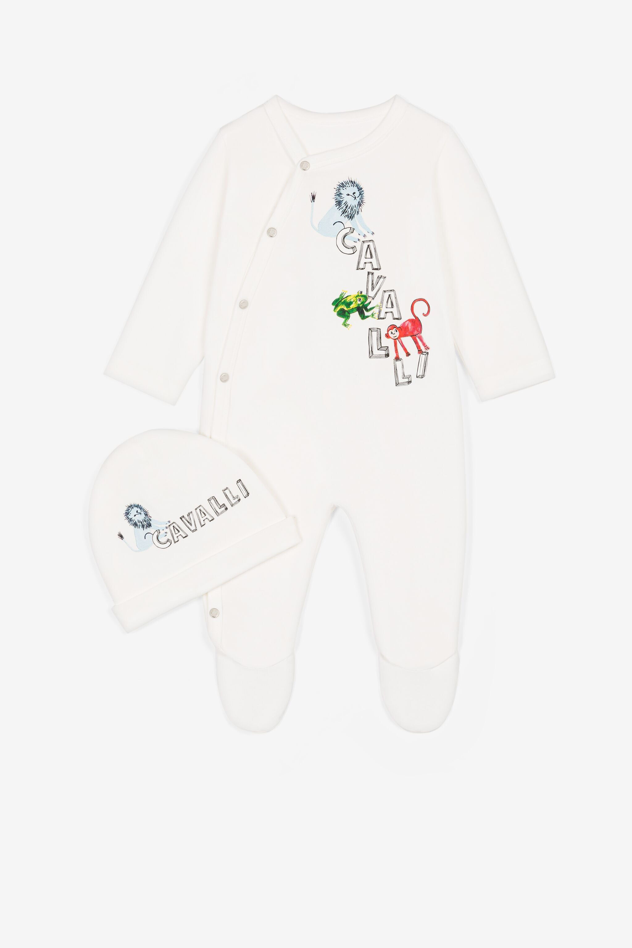 JU Babywachstums-Set mit Logo-Print Weiß PJT80E-JV025