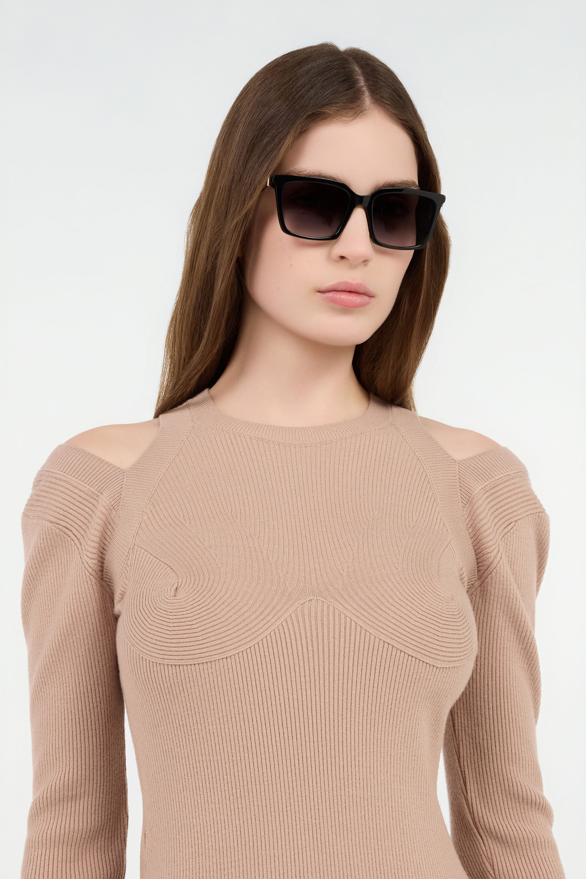 RC Occhiali da sole con frontale in acetato abbinato ad aste in metallo RC Occhiali da sole con frontale in acetato abbinato ad aste in metallo SHINY BLACK VALD12-ID250