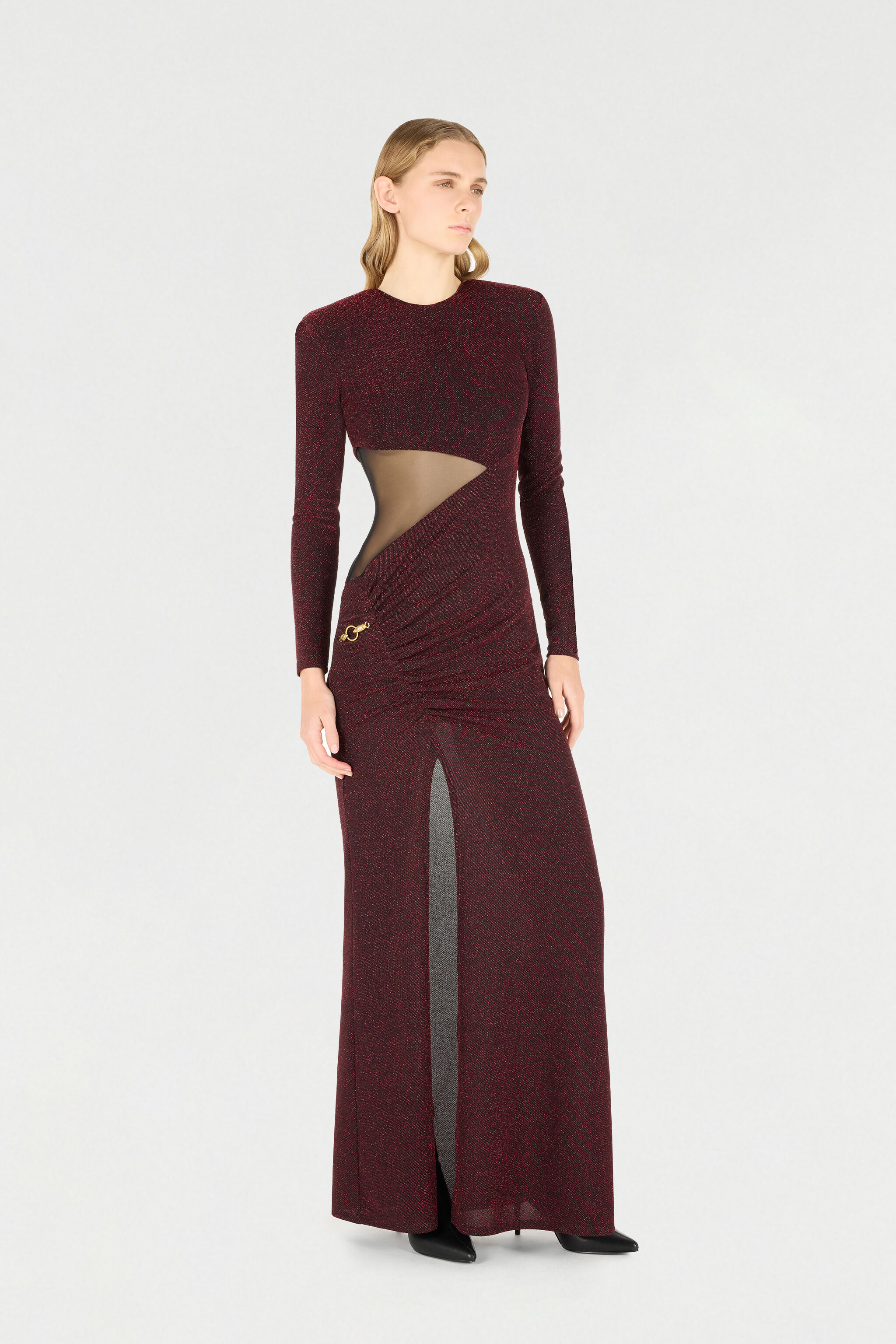JC Long Dress With Maxi Cutout Purple TFT140-TF207