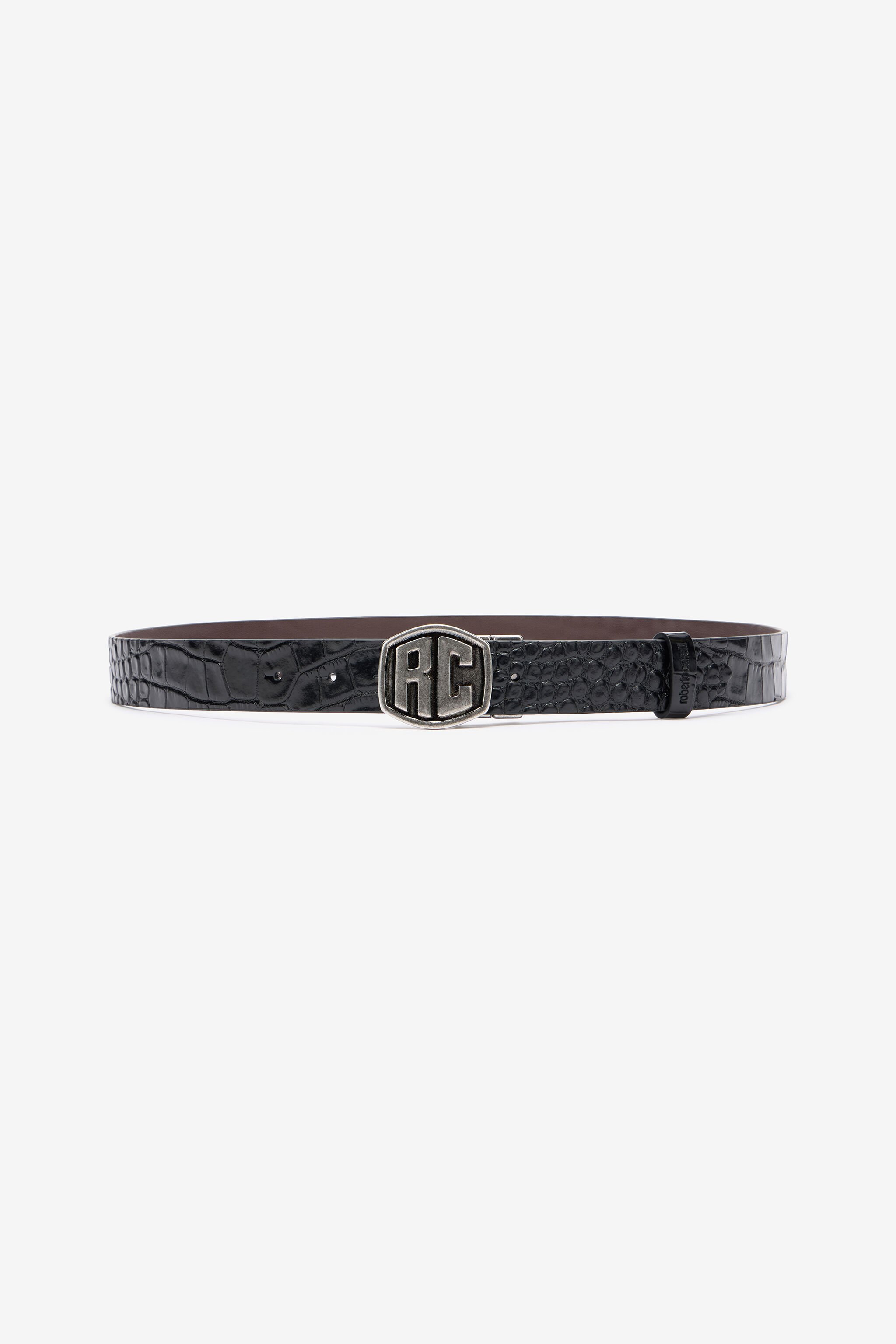 RC Reversible Belt with RC Monogram Black VRC004-PZ425