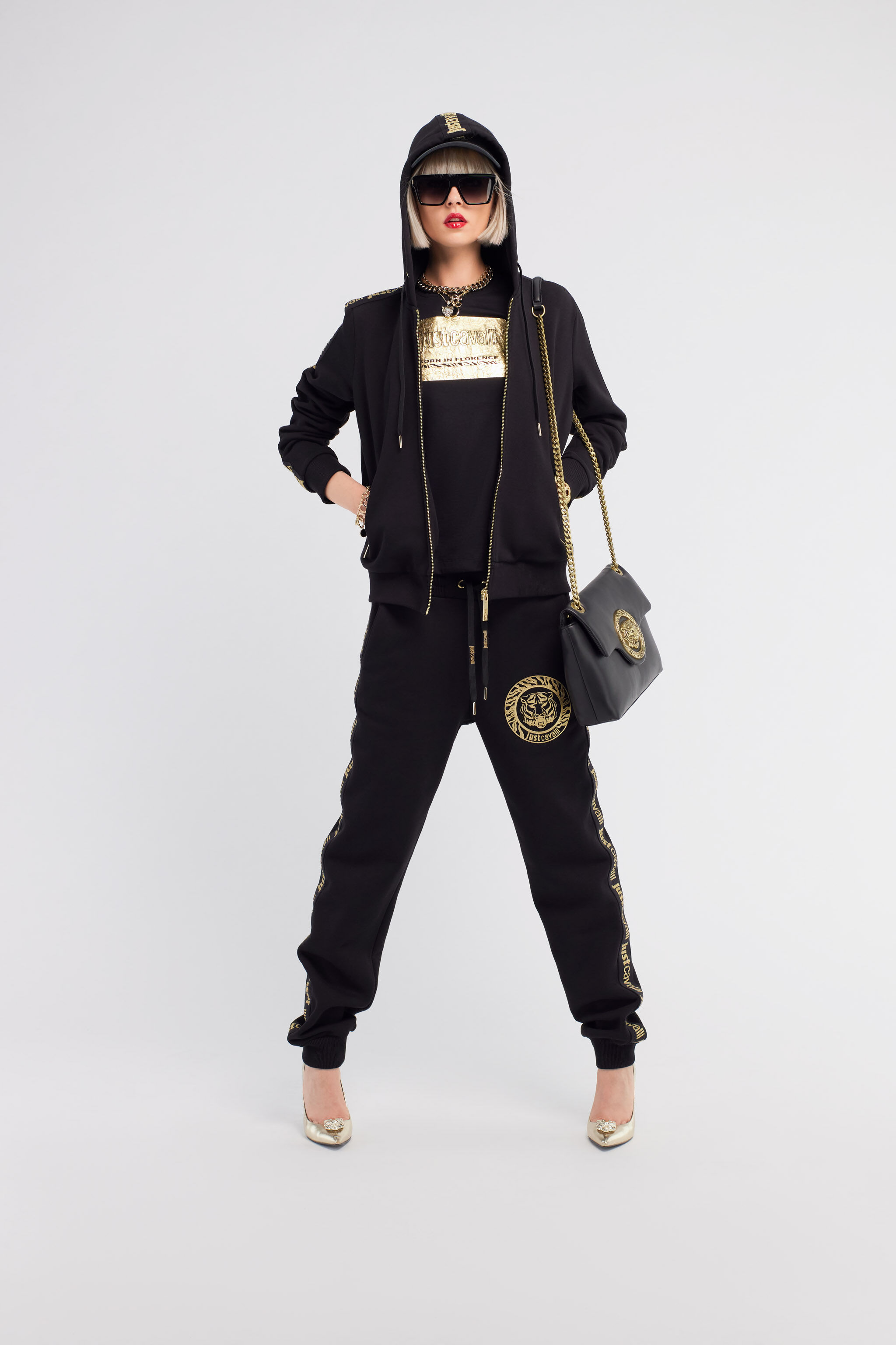 JC Tiger Logo Hoodie Black RKT899-RK405