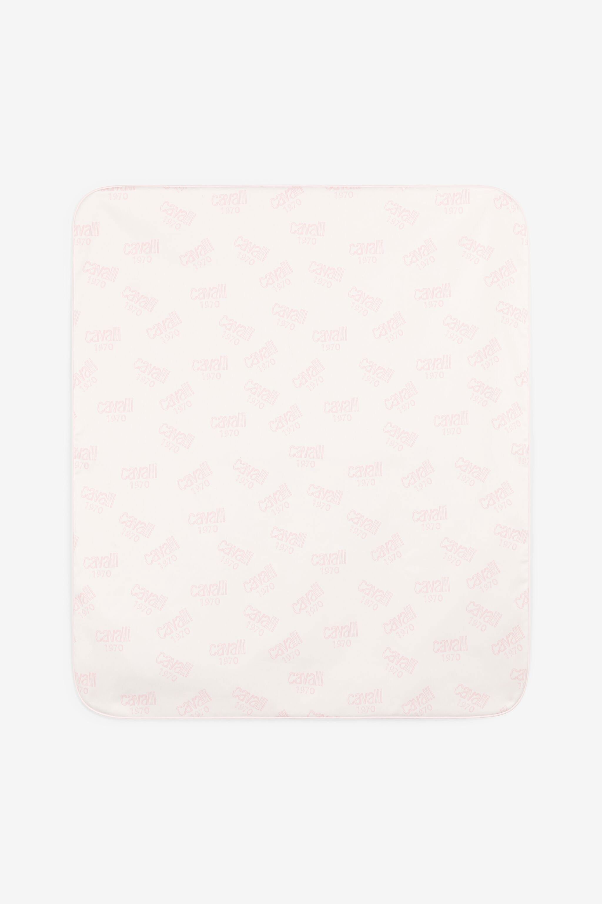 JU Gestrickte Decke mit Logo-Print Rosa OJT830-RN001