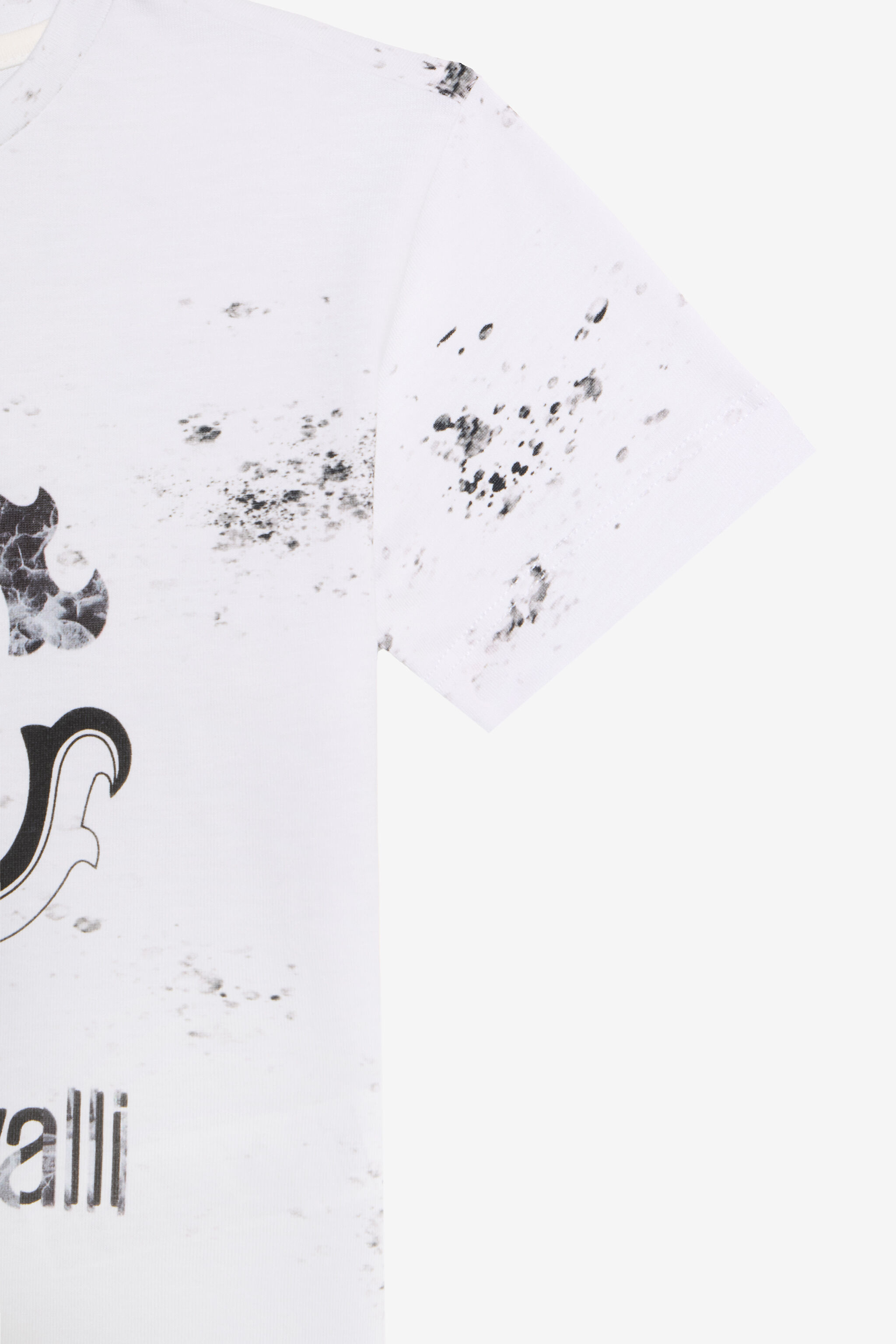 JU Monogram print T-shirt OPTICAL WHITE VJT60E-JFQ44