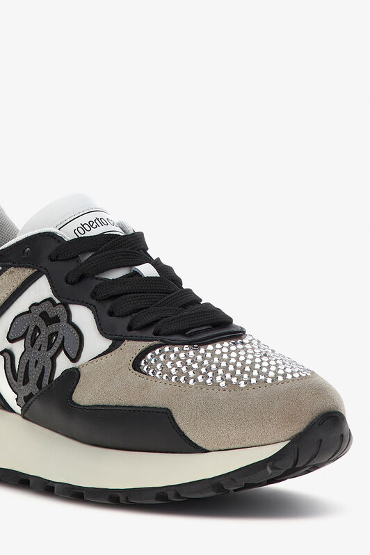 RC Sneakers with Monogram Mirror Snake BIANCO/NERO RKS047-PZB31