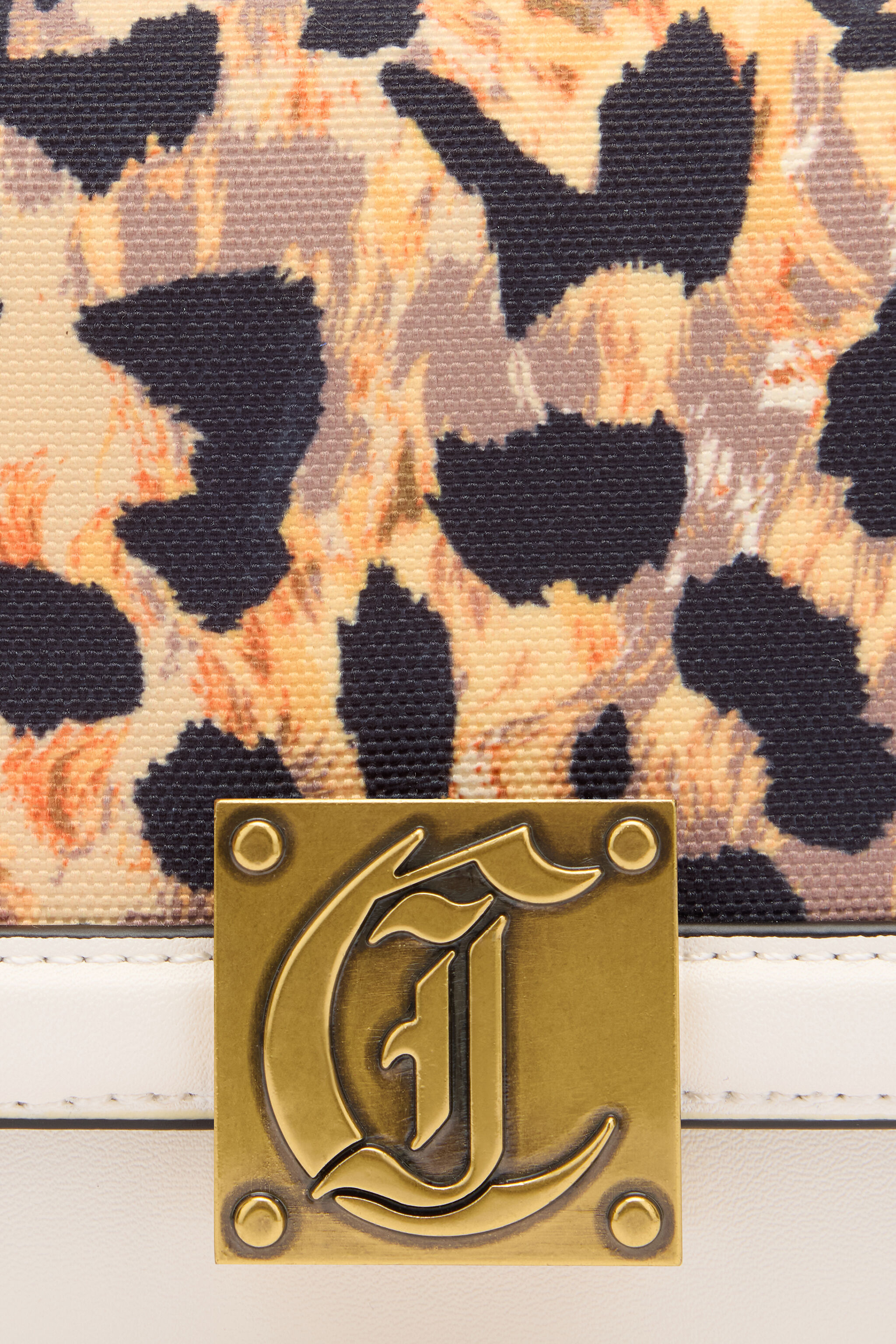 JC Crossbody Bag With Jaguar Skin Print White SFB139-SF631