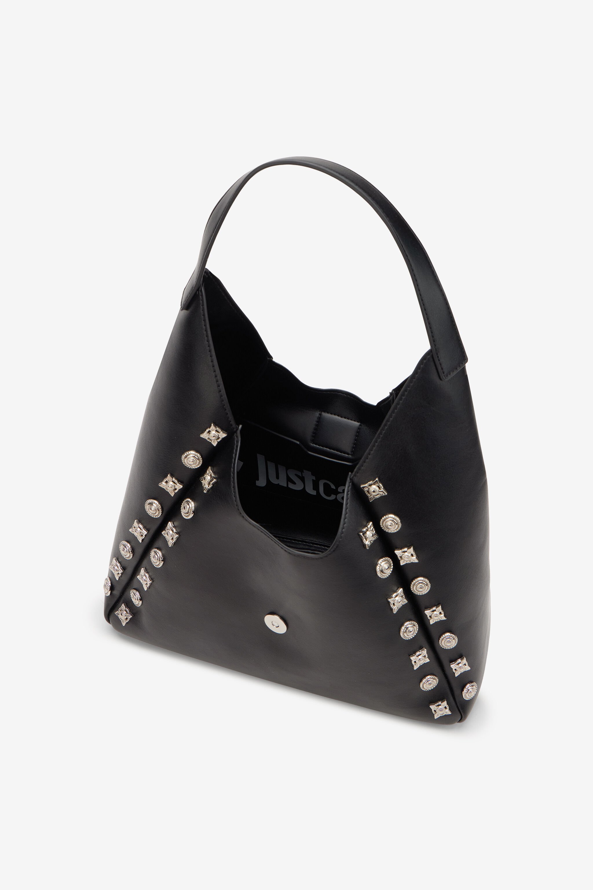 JC Black Shoulder Bag with Serpent Clasp BLACK WFB030-WF360