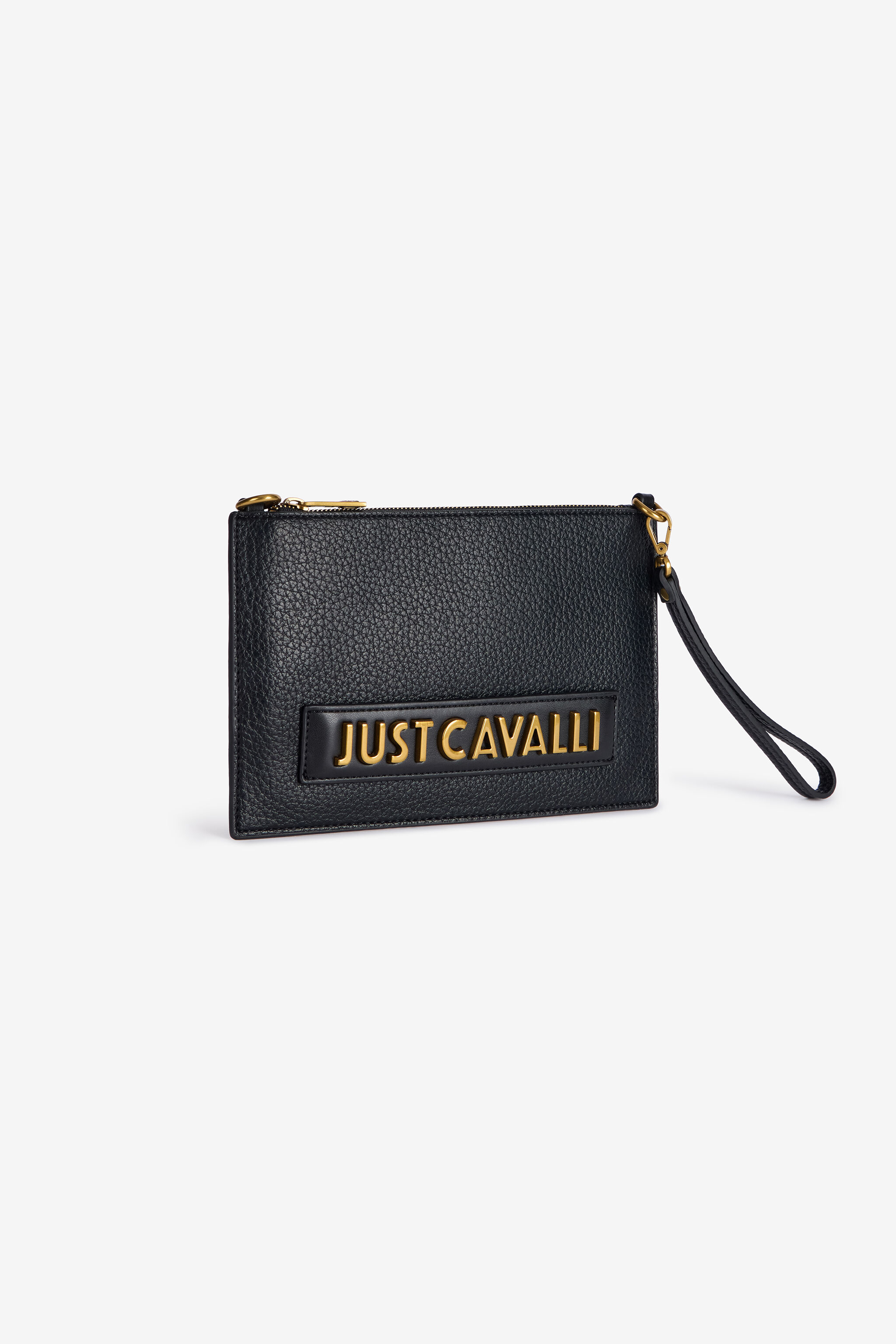 JC Hammered Clutch With Lettering Black TFB064-TF429