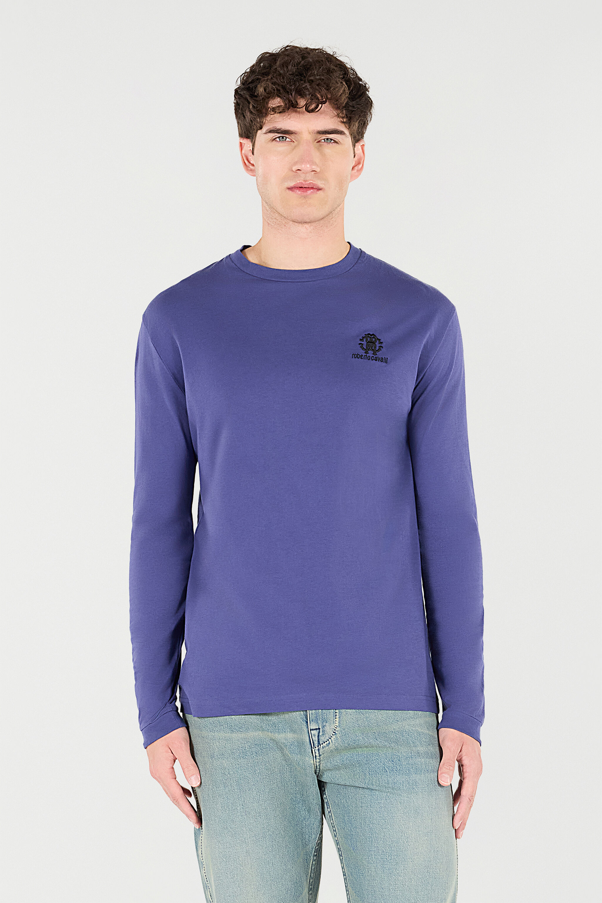 RC T-Shirt Mit Langen Ärmeln Und Monogramm RC Navy POT61A-JD060
