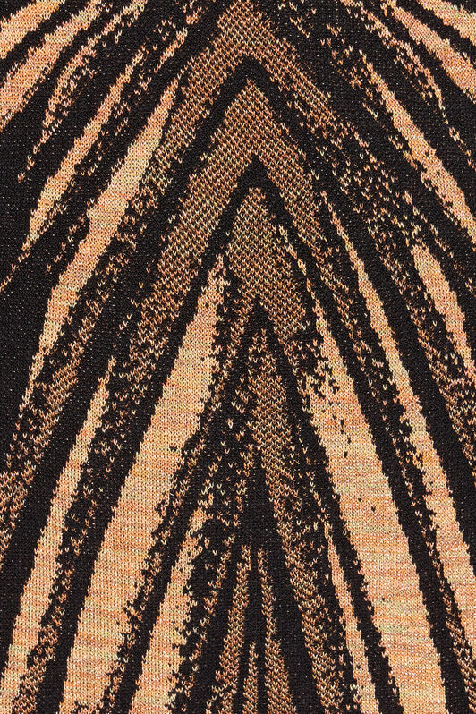 RC Short knit dress with Ray of Gold print Gold RWM108-MI150