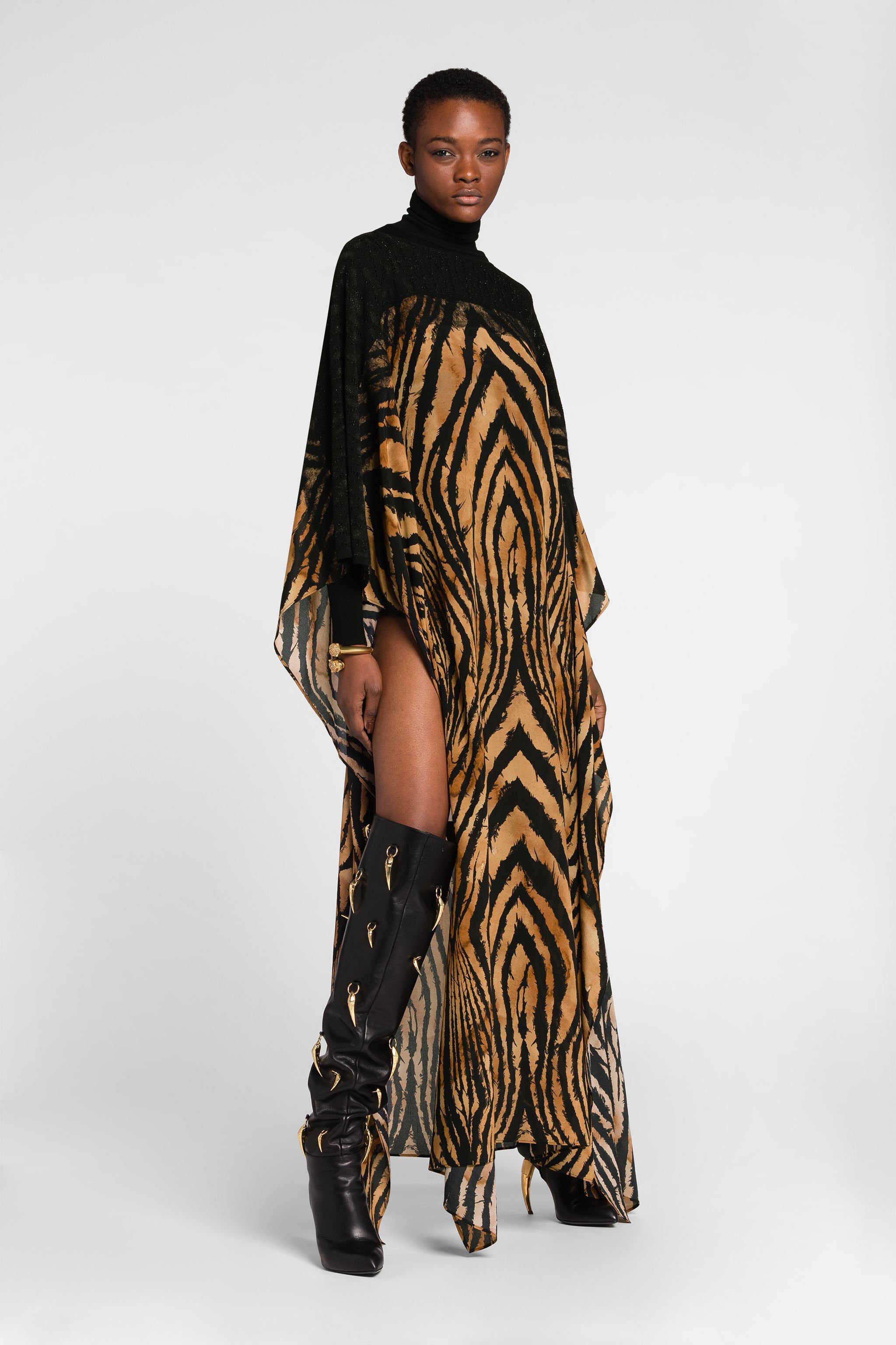 RC Queen Of Sicily-Print Kaftan Brown NQM700-MO011