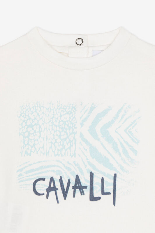 JU Camiseta con estampado Animalier Patchwork JU Camiseta con estampado Animalier Patchwork Azul claro OJT638-JV025