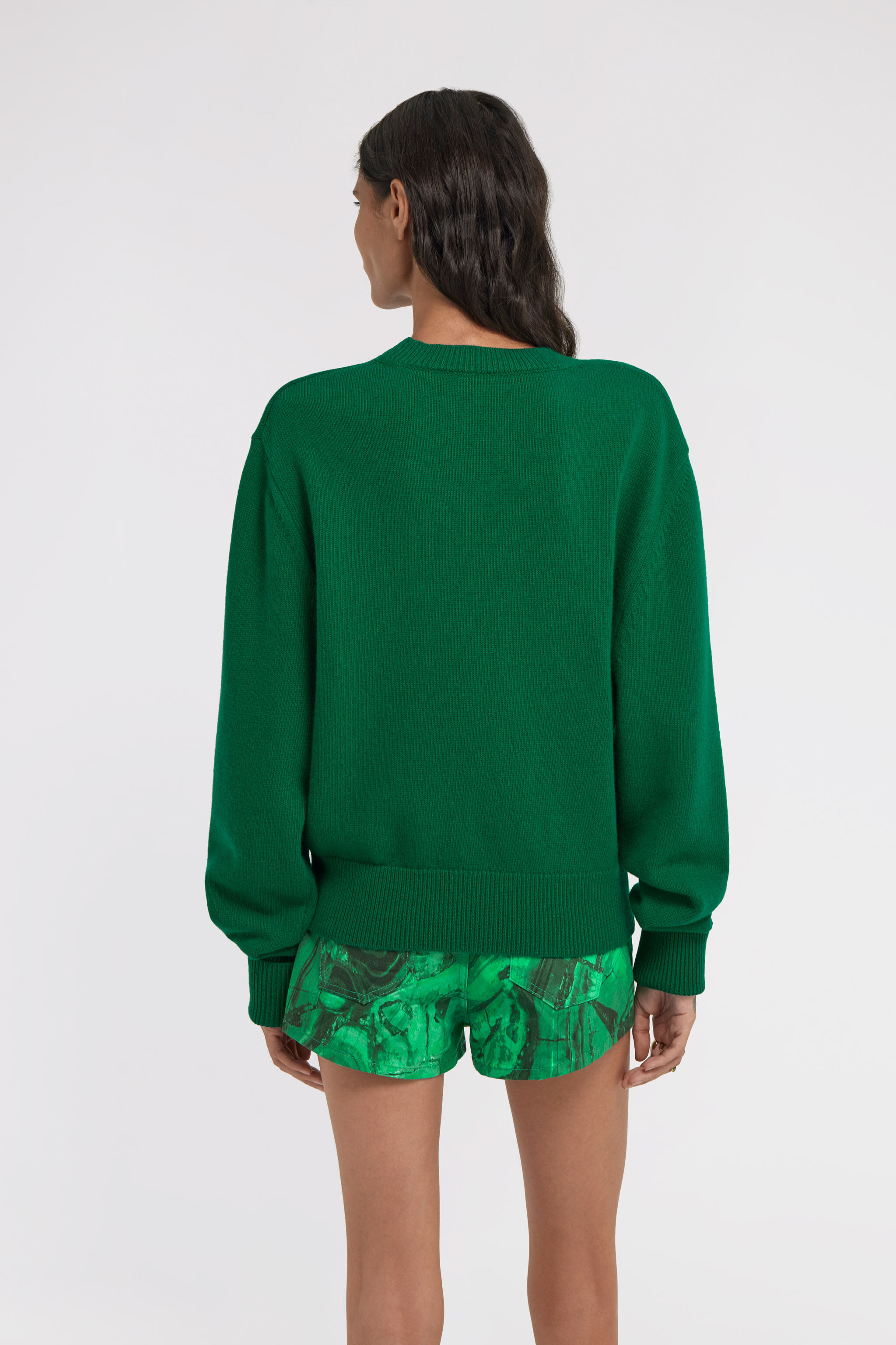 RC Kurzer Strickpullover Grün TKM623-MQ001