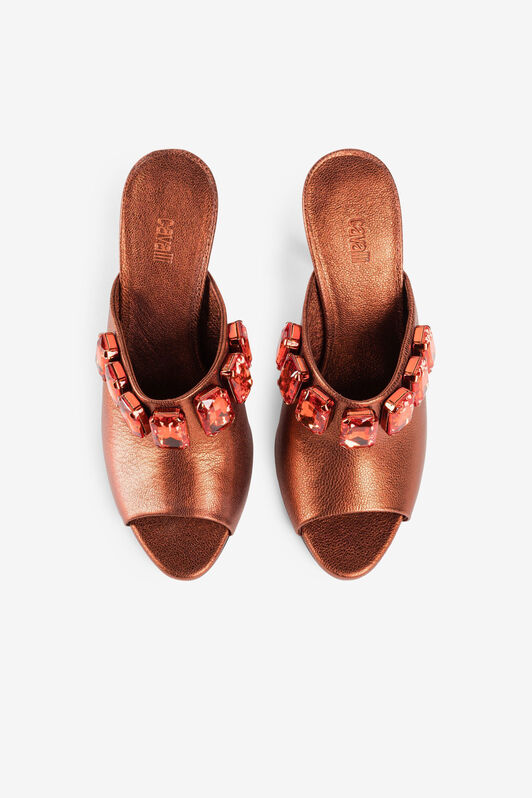 RC Crystal-Embellished Tiger Tooth Mules RC Crystal-Embellished Tiger Tooth Mules GIACINTO OKS008-PN012