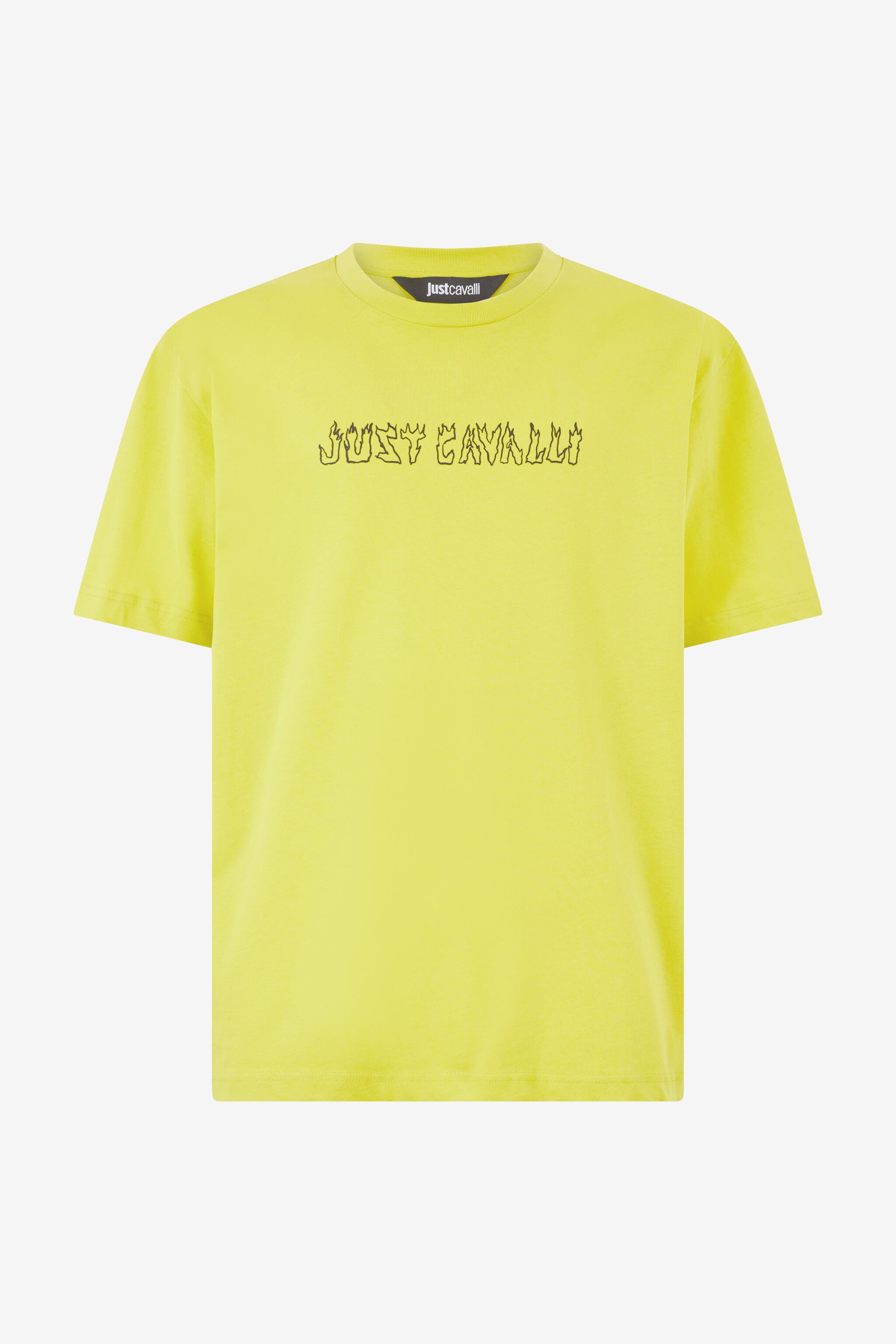 JC T-Shirt Mit In Flammen Stehendem Schriftzug Hellgrün UFT060-UF080
