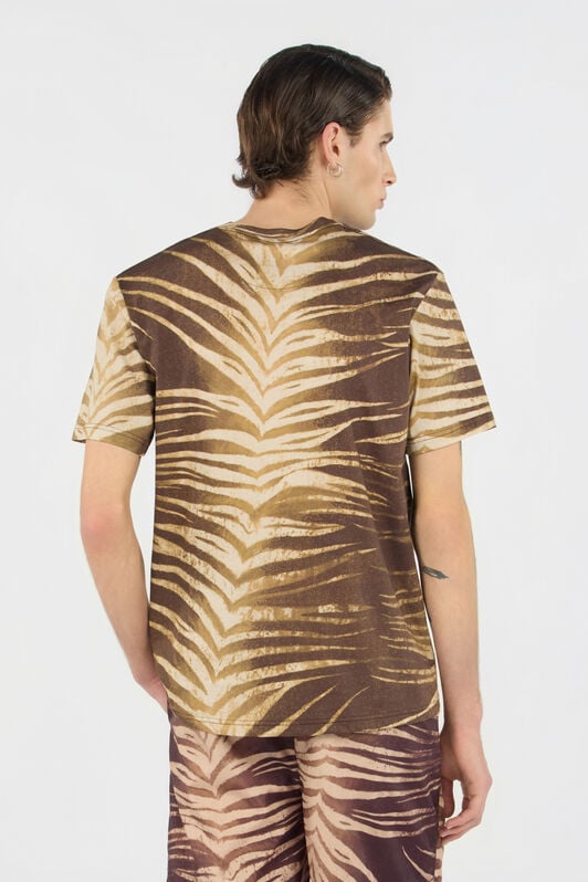 JC T-Shirt mit Natural Barb-Print 751 BEIGE + 709 MARR WFT049-WF079