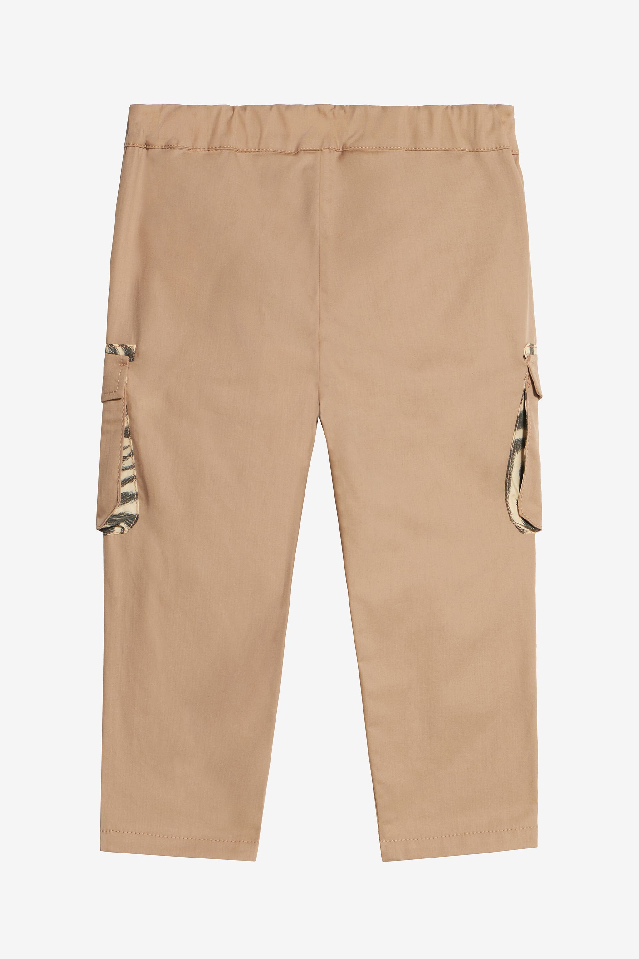 JU Pantalones Con Parche Logotipo BEIGE UJT215-CH008