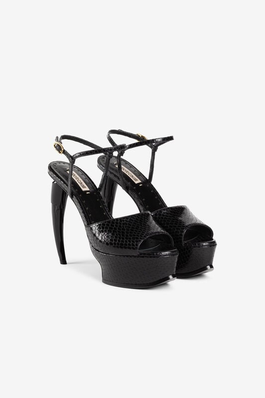 RC Tiger Tooth platform sandals RC Tiger Tooth platform sandals Black QKS034-PZ181