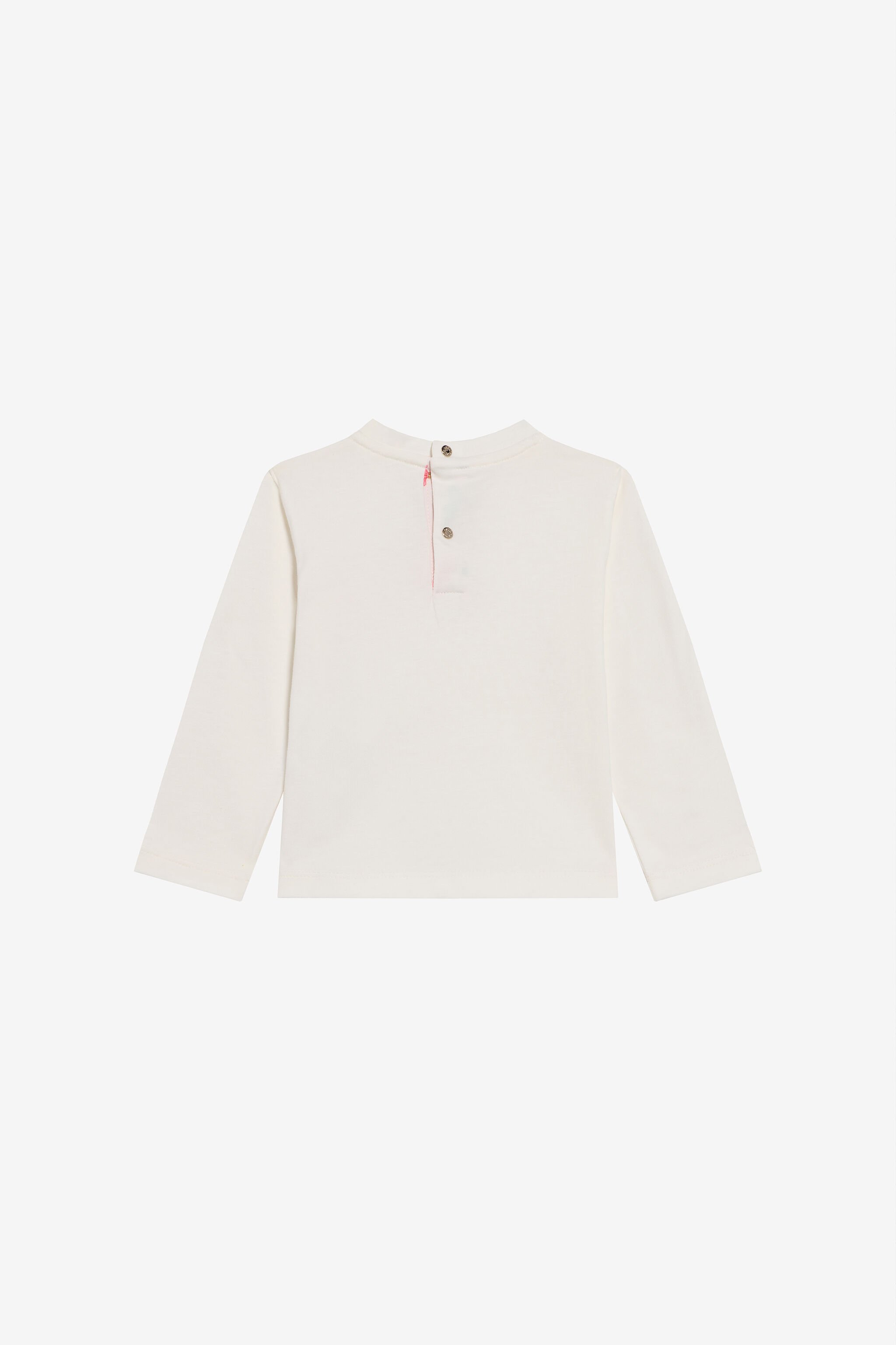 JU T-shirt Blanc en Coton avec Monogramme RC Floral MILKY WHITE TJT601-JD001