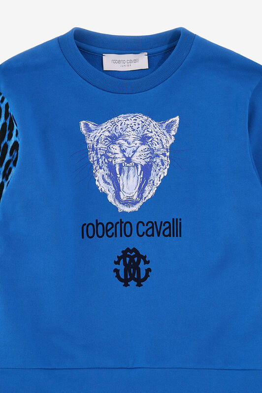 JU Felpa con logo Blu SJT923-CF050