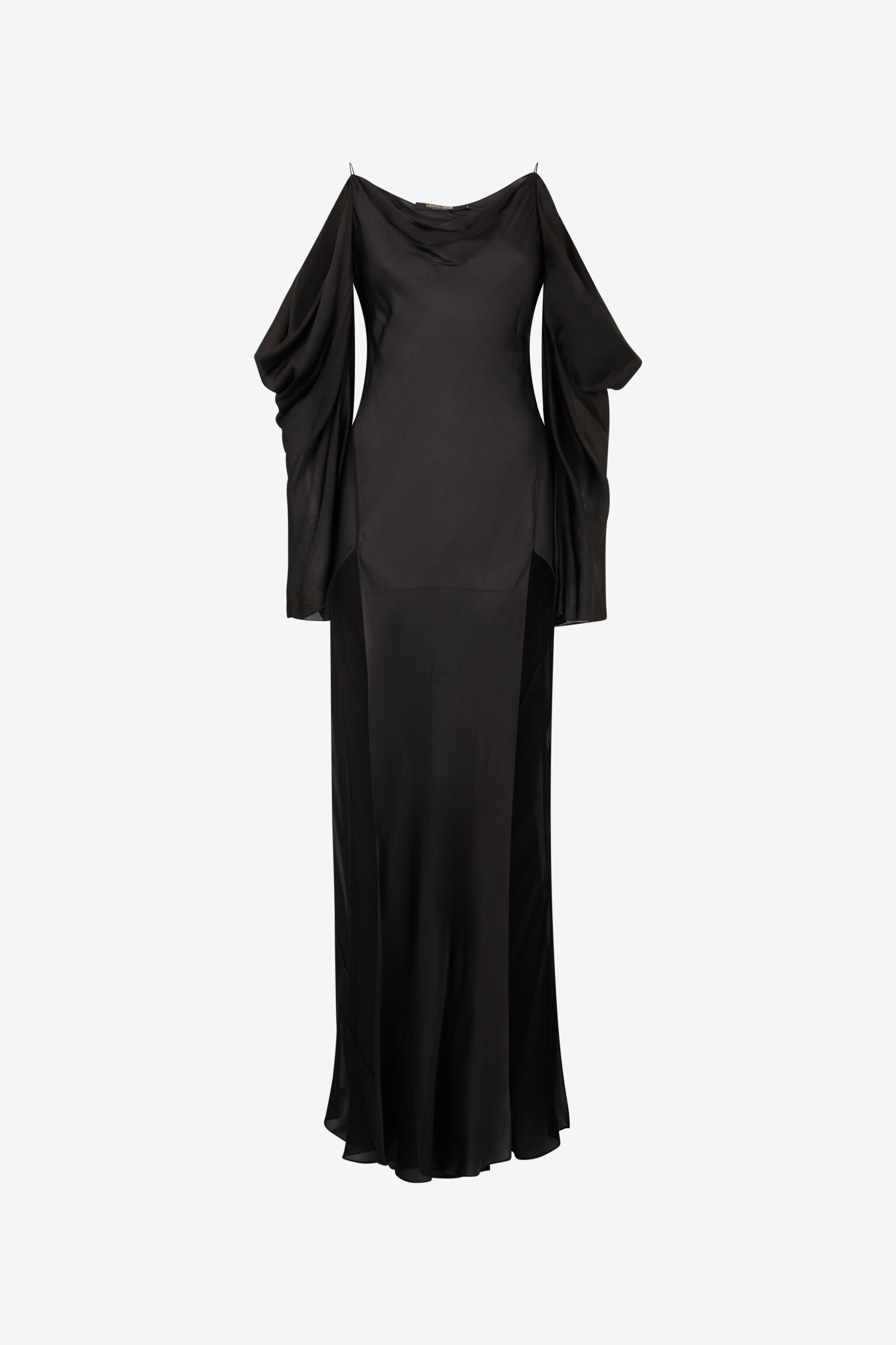 RC Langes Kleid aus Seide Schwarz UKT117-CC032