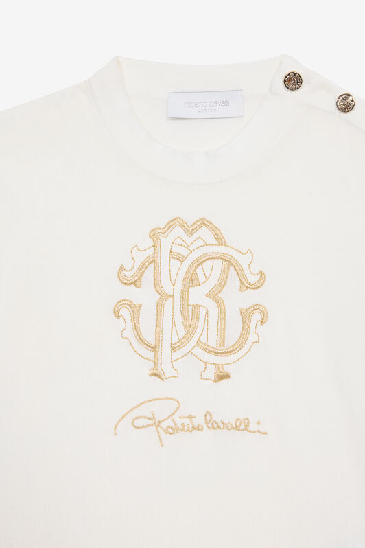 JU Sweatshirt Mit Monogramm RC Und Unterschrift Weiß UJM60A-MG001