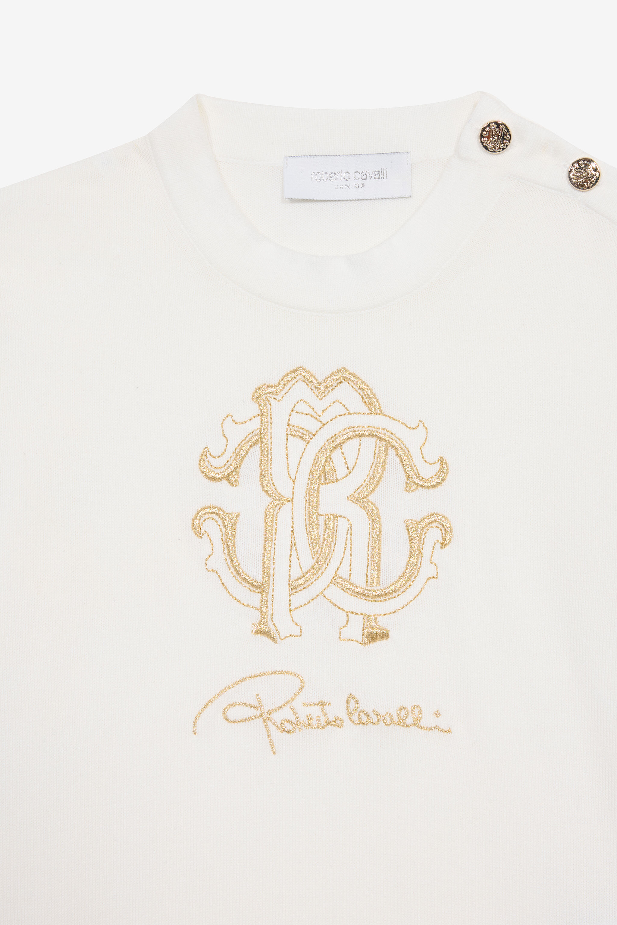JU Sweatshirt Mit Monogramm RC Und Unterschrift Weiß UJM60A-MG001