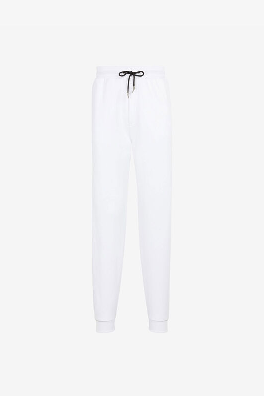 RC Logo-Print Cotton Sweatpants White QRT25A-CF050