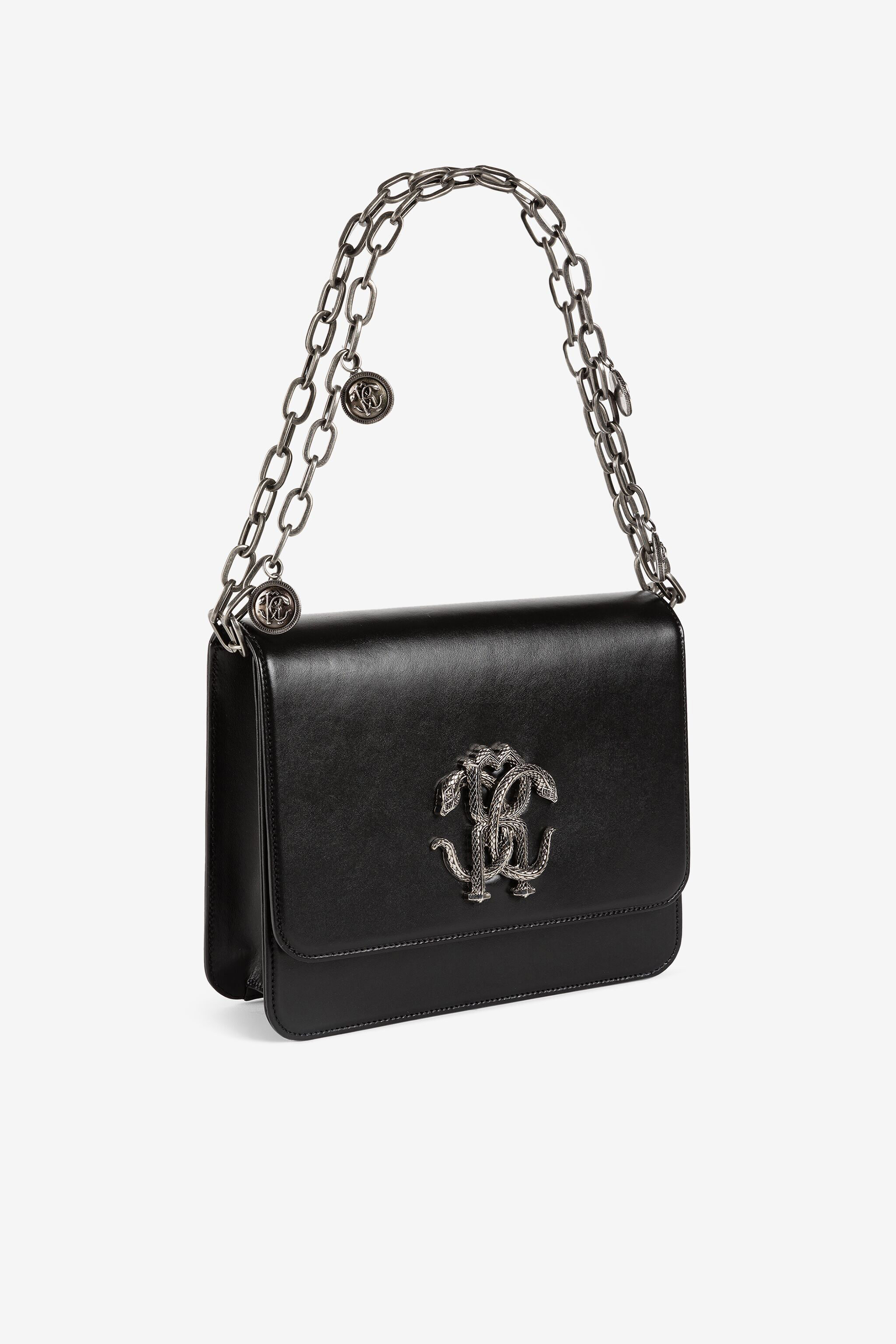 RC Mirror Snake leather shoulder bag Black RKB003-PZ132