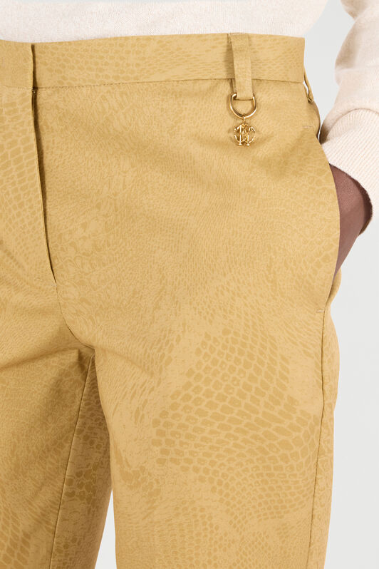 RC Solid-Color Python-Print Pants Light Brown UKT206-4NN53