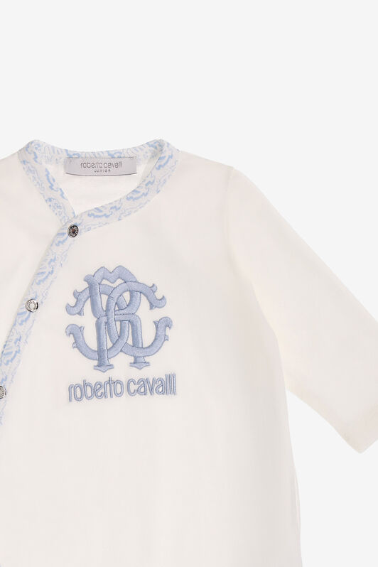 JU RC Monogram embroidery babygrow set Blue SJT838-JD001