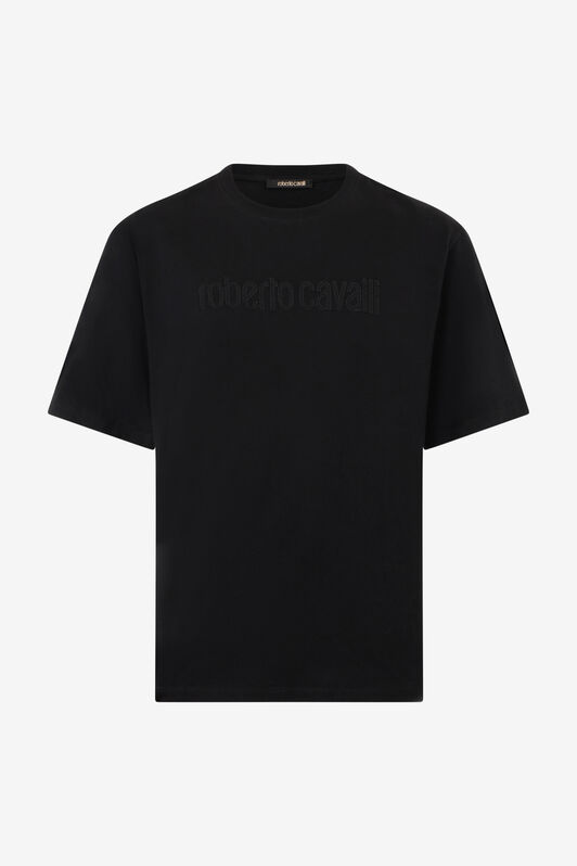 RC Black T-shirt with embroidered logo BLACK SOT60C-JD001