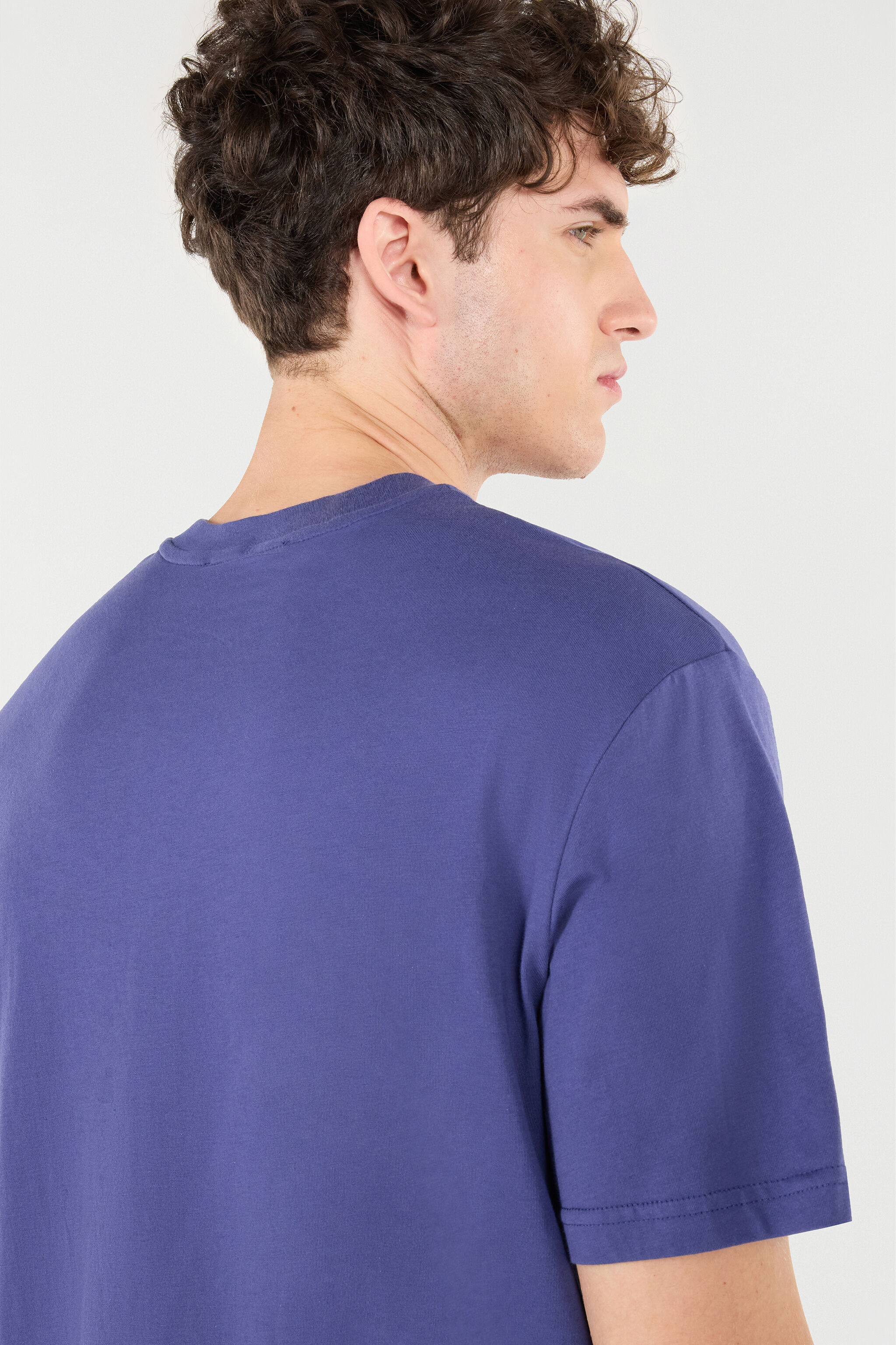 RC T-Shirt With RC Monogram And Logo Embroidery Navy POT60A-JD060