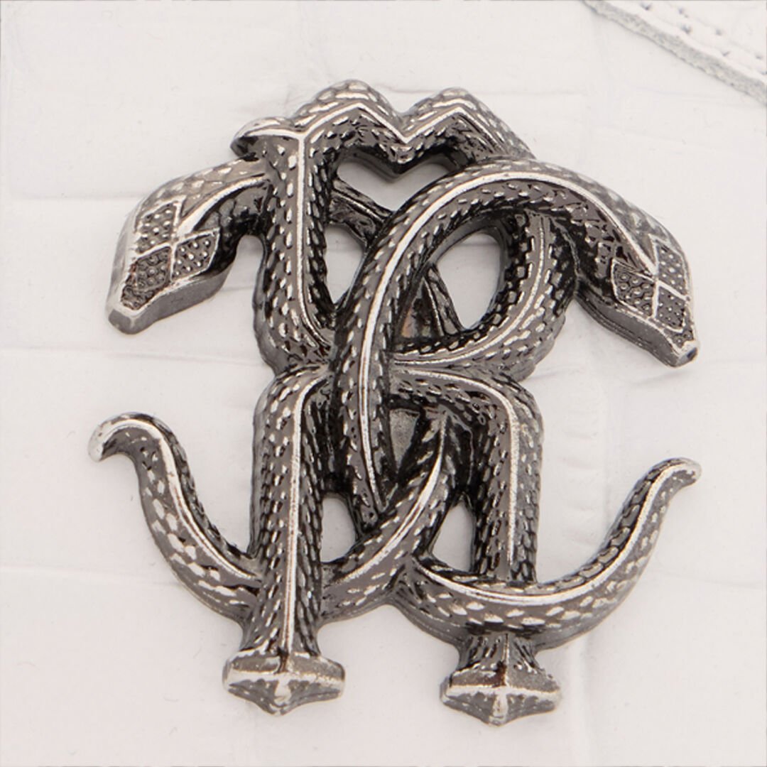 RC White Croc-Effect Sneaker with Monogram RC WHITE QOS00C-PZ577