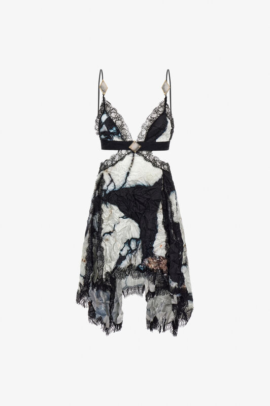RC Marble Print Dress Black/White TWT113-7NN18