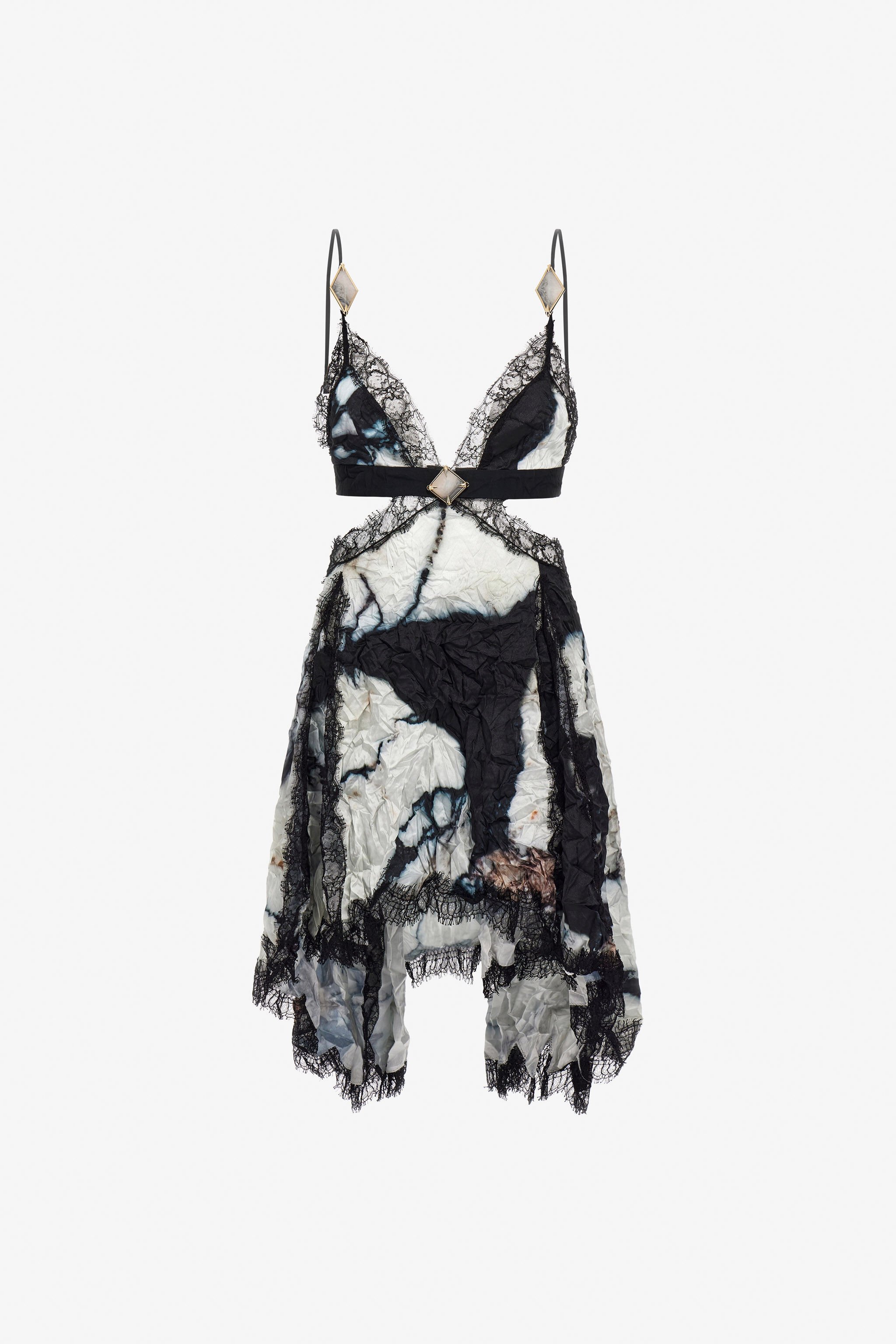RC Marble Print Dress Black/White TWT113-7NN18