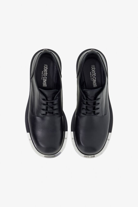 RC Zapatos Con Cordones Negros Detalle Metálico Negro TRS026-PZA90