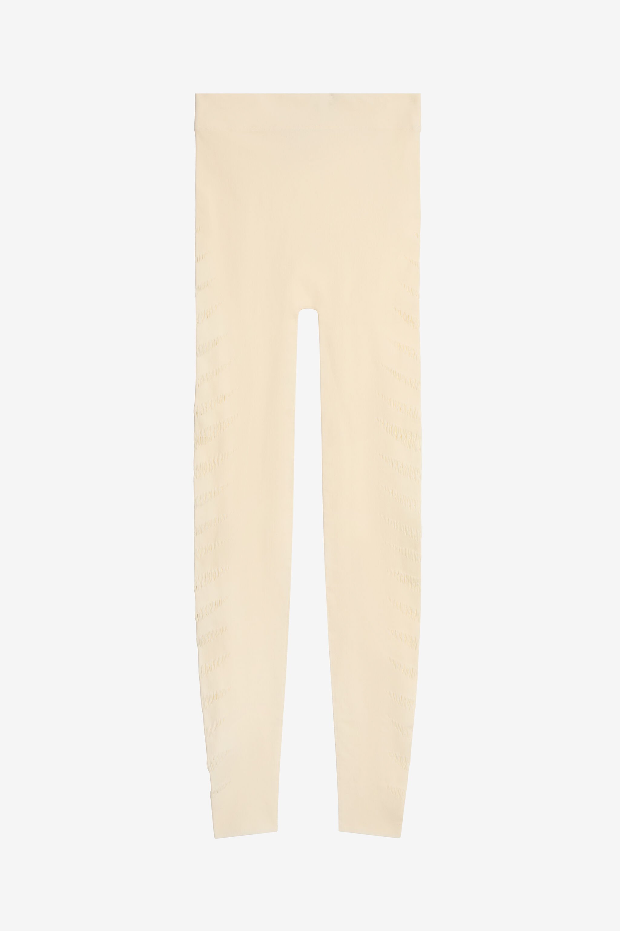 RC Weiße Leggings mit Cut-Outs Elfenbein UKT230-MA001