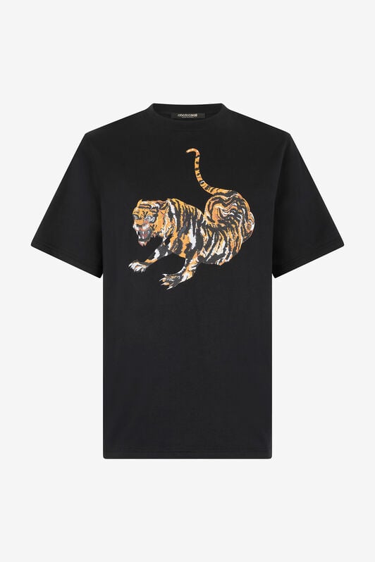 RC Cotton T-Shirt with Tiger RC Cotton T-Shirt with Tiger Black VRT61B-JD060