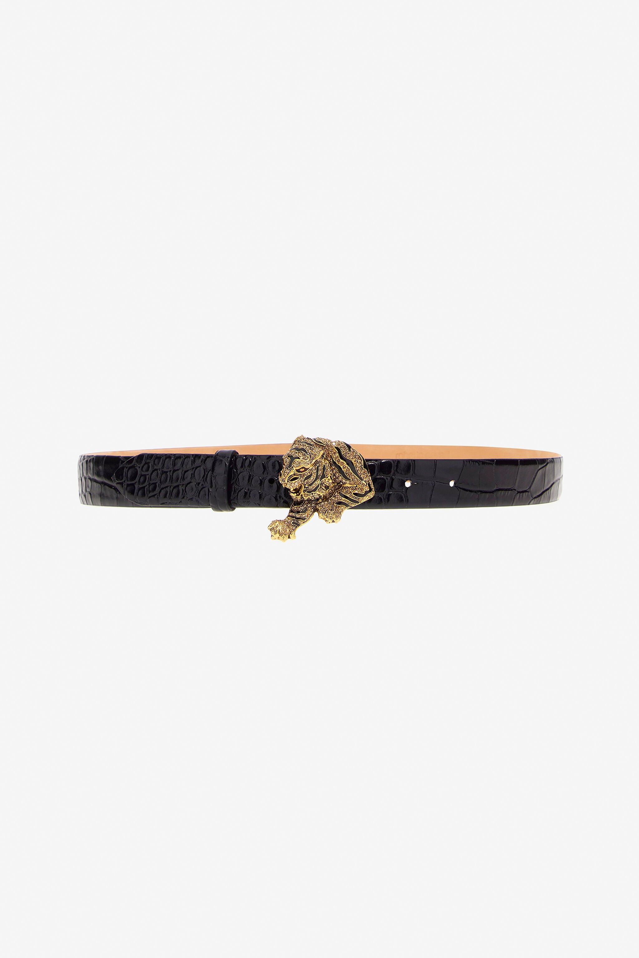 RC Cintura con fibbia dorata Nero TKC002-PZ975