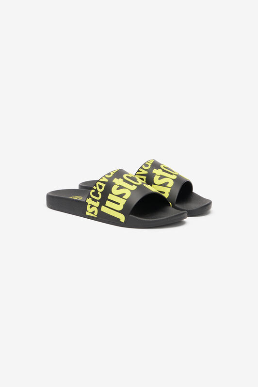JC Sliders With Lettering Light green/Black UFS027-UF302