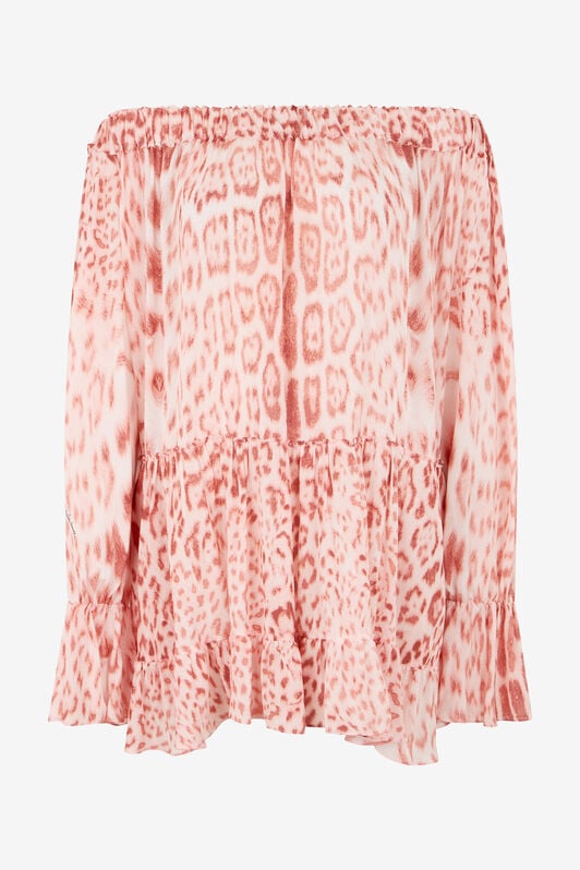 RC Jaguar Pink Print Mini Dress PINK XQT106-7HT23