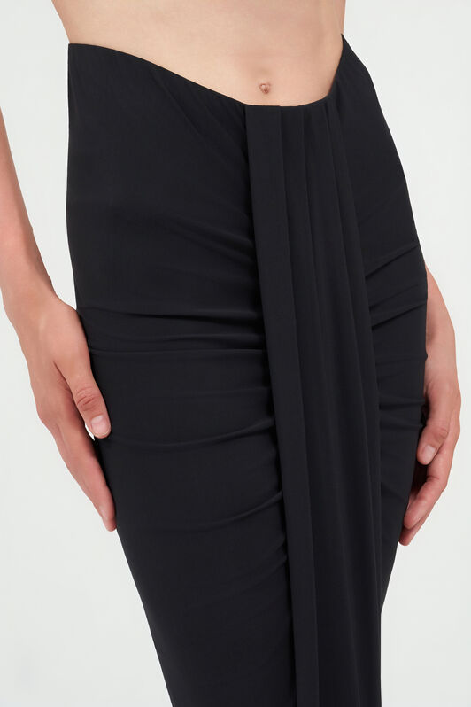 RC Long Draped Skirt BLACK WKW008-LL030